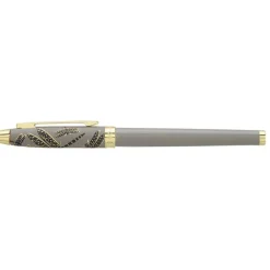 Plume ENZO VARINI "Taormina XL Bugs" motifs libellules coloris gris