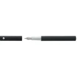Plume HECHTER PARIS "Hexagone Plaids" coloris noir mat avec lignes