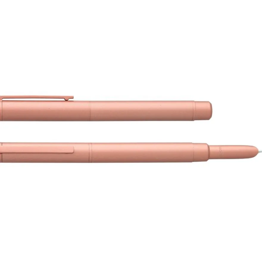 Plume HECHTER PARIS "Silhouette Métallique" coloris rose métallisé