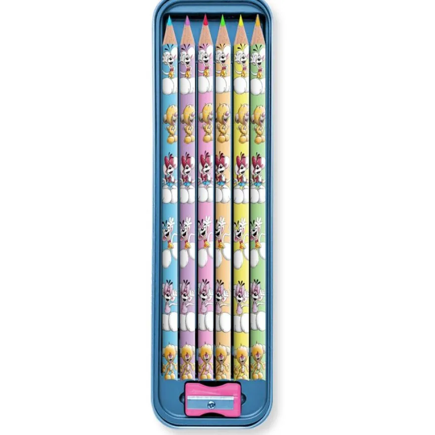 Plumier métal 6 crayons de couleurs Diddl