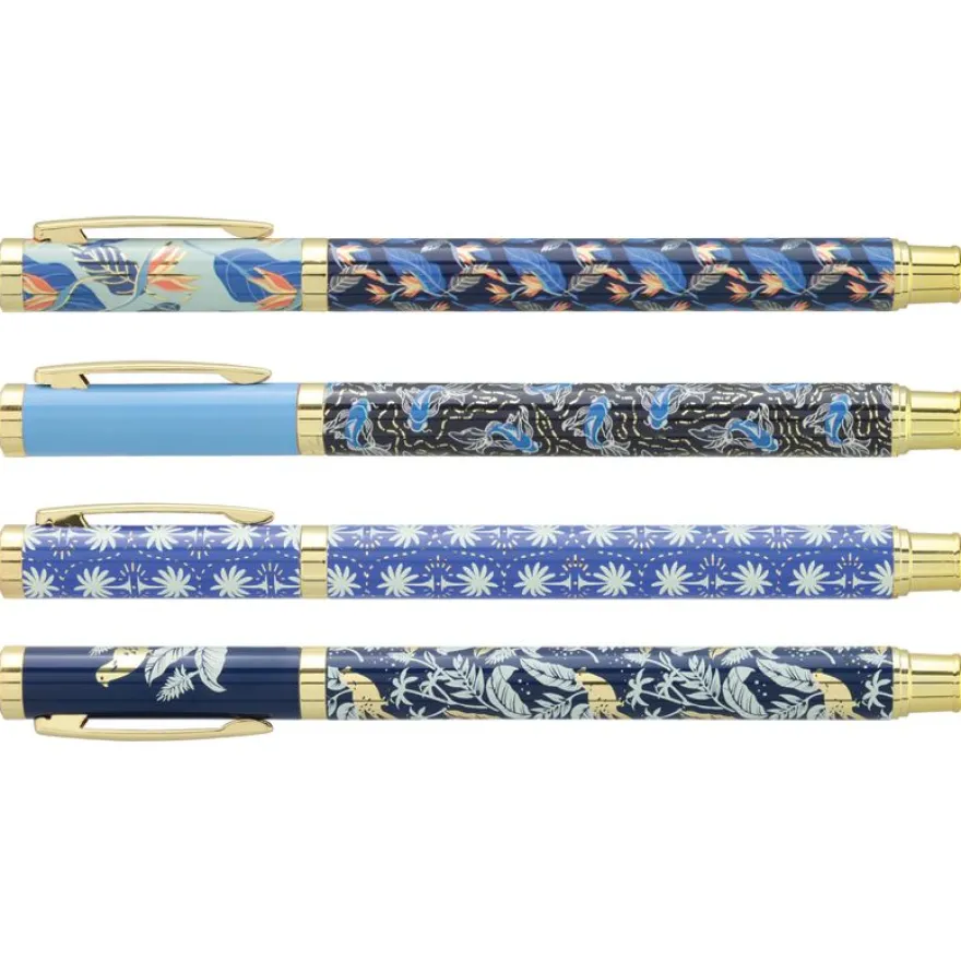 Plumink métal INK "Blue" Corps métal 4 motifs assortis