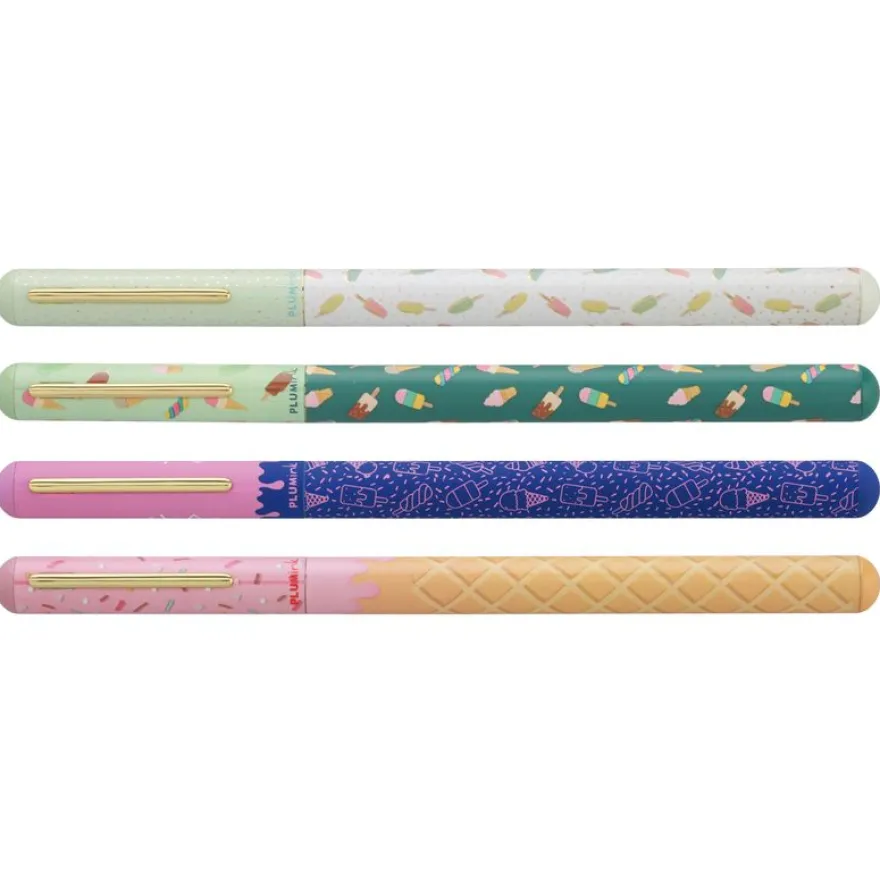 Plumink métal INK "Ice Cream" 4 motifs assortis