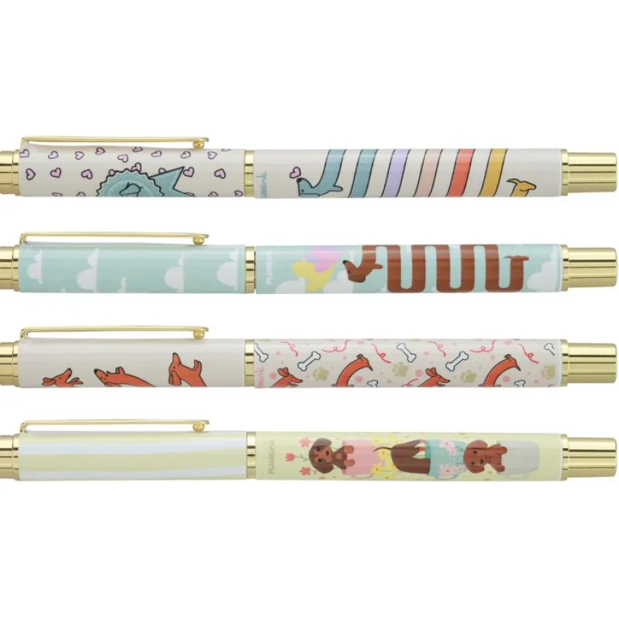 Plumink métal INK Teckel 4 motifs assortis