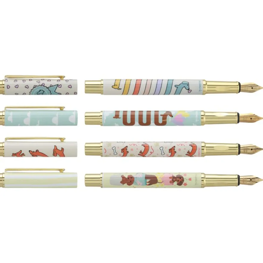 Plumink métal INK Teckel 4 motifs assortis