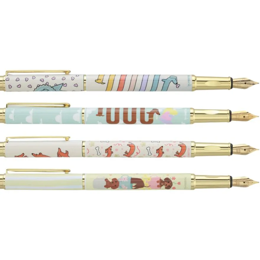 Plumink métal INK Teckel 4 motifs assortis