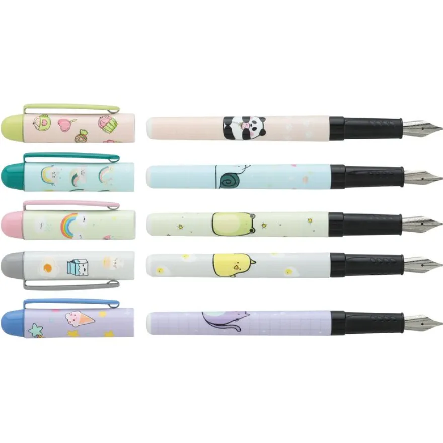 Plumink plastique INK "Kawaî" 5 designs assortis