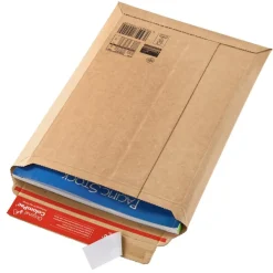 Pochette d'expédition adhésive - 15 cm x 25 cm - kraft - Logistipack