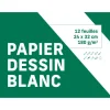 Pochette papier à dessin - 12 feuilles - 24 x 32 cm - 180 gr - blanc
