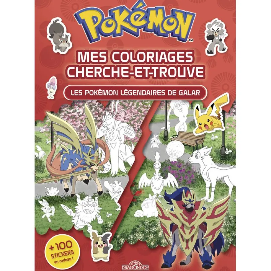 Pokemon Les Pokemon Légendaires de Galar - Mes Coloriages Cherche et Trouve