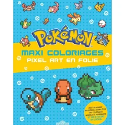 Pokémon - Maxi coloriages Pixel Art en folie Avec des stickers Dès 5 ans