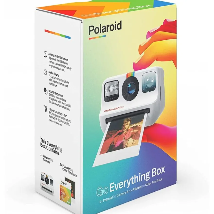 Polaroid Go Everything Box - pack appareil photo instantané blanc + 1 pack de film