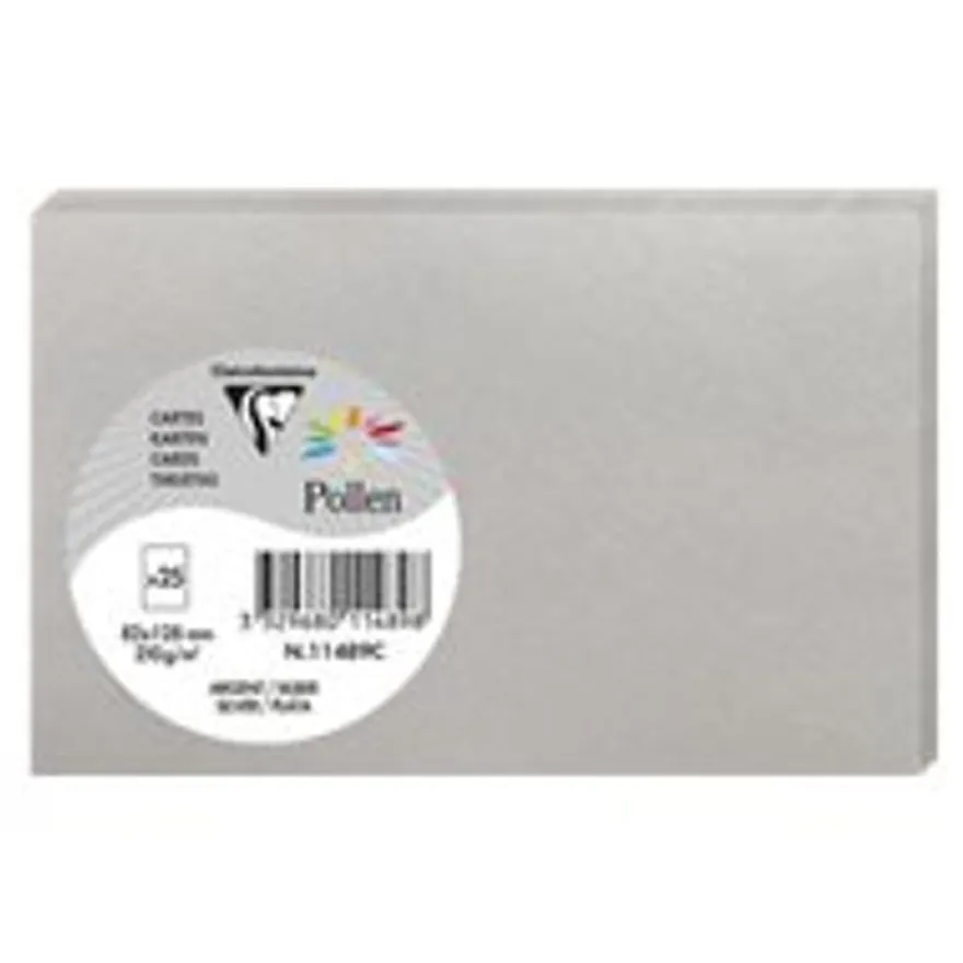 Pollen - 25 Cartes - 82 x 128 mm - 210 g/m² - argent