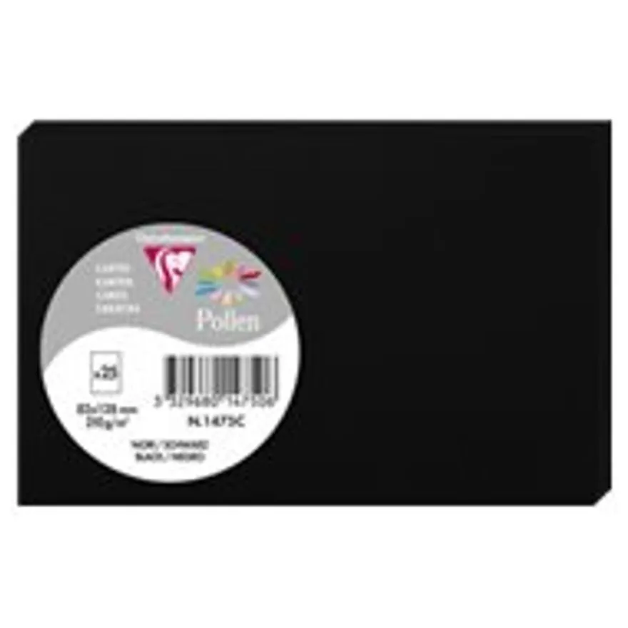 Pollen - 25 Cartes - 82 x 128 mm - 210 g/m² - noir