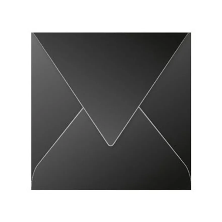 Pollen - enveloppe - 165 x 165 mm - côté ouvert - noir - pack de 20