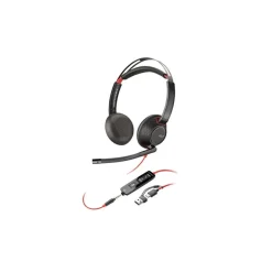 Poly Blackwire 5220 - Casque filaire avec micro - USB-C, jack 3,5mm - noir