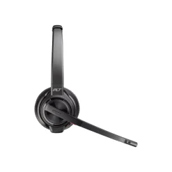 Poly Savi 8220 - Savi 8200 series - micro-casque - sur-oreille - DECT / Bluetooth - sans fil - USB-A via adaptateur Bluetooth - noir - certifié Zoom, certifié UC