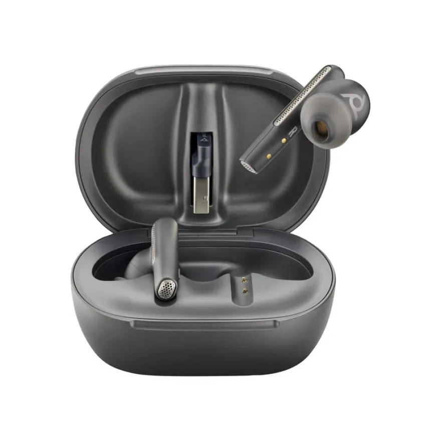 Poly Voyager Free 60+ - Écouteurs sans fil avec micro - Bluetooth - Suppresseur de bruit actif - noir