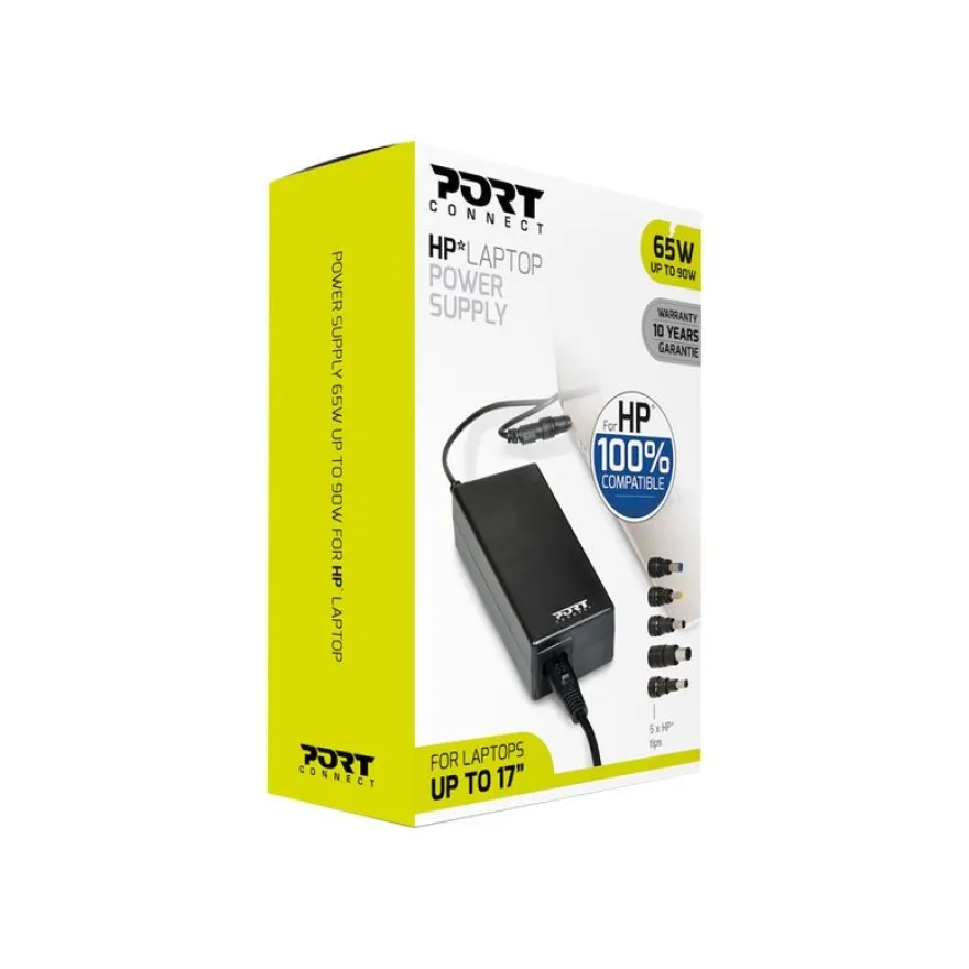 PORT - Chargeur secteur pour ordinateur portable HP - 65 Watt