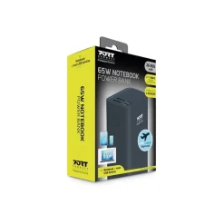 PORT Connect - Batterie de secours - 26800 mAh - 4 connecteurs de sortie (2 x USB-C, 2 x USB) - sur le câble : USB-A