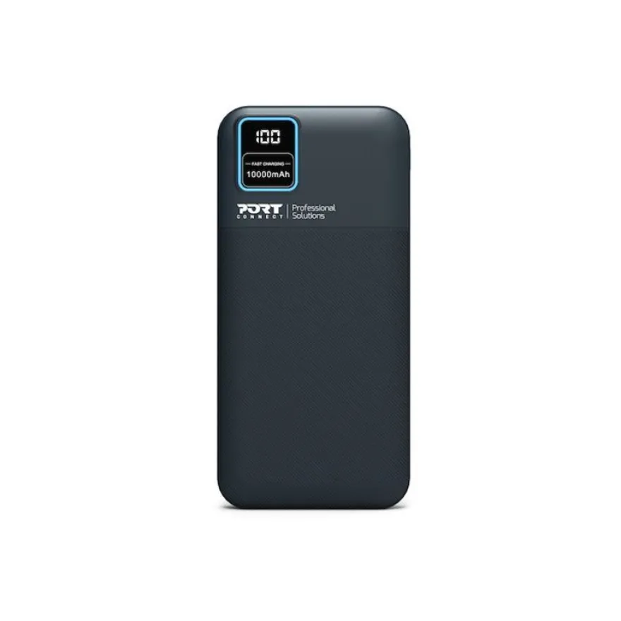 PORT Connect - Batterie de secours - 10000 mAh - 2 connecteurs de sortie (2 x USB) - sur le câble : USB-A