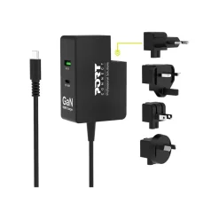 PORT Connect - Chargeur secteur universel USB-C et USB-A Quick Charge - GaN 100 Watt