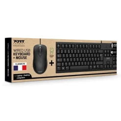 PORT Connect - ensemble clavier et souris filaire - Azerty