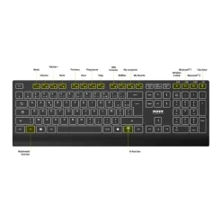 PORT Connect - Ensemble clavier et souris - sans fil - rétroéclairé - AZERTY