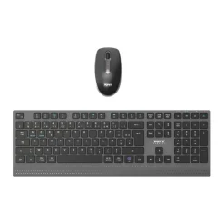 PORT Connect - Ensemble clavier et souris sans fil - rechargeable - AZERTY - Français