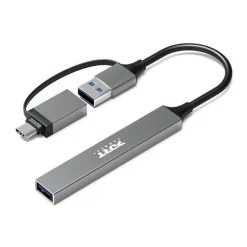 PORT Connect - Hub - USB-C/USB-A - 3 x USB 2.0 + 1 x SuperSpeed USB