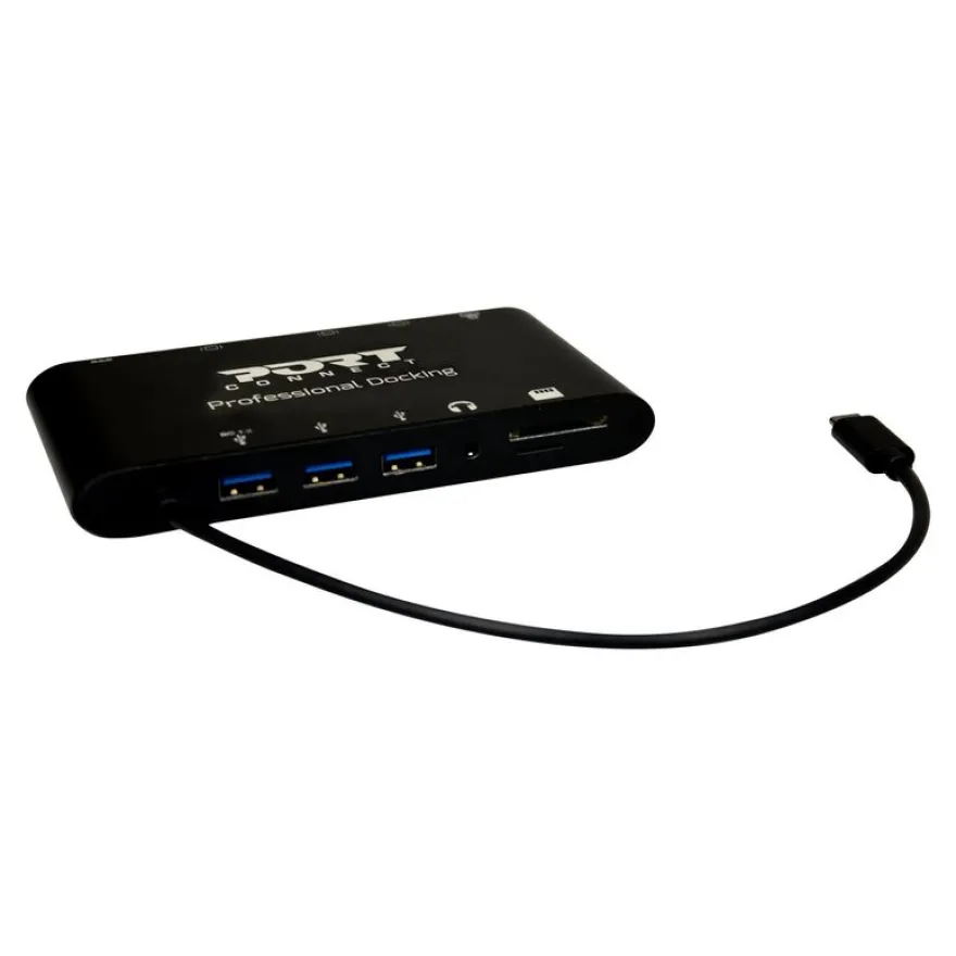 PORT Connect - station d'accueil - USB-C - VGA, HDMI, Mini DP - GigE