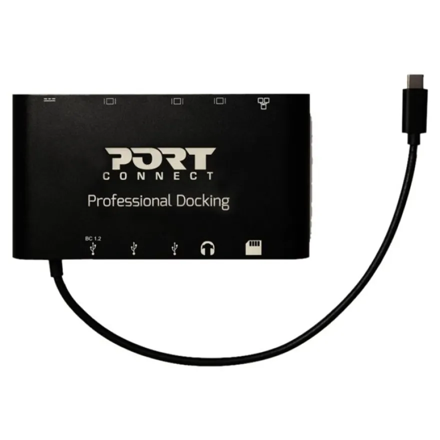 PORT Connect - station d'accueil - USB-C - VGA, HDMI, Mini DP - GigE