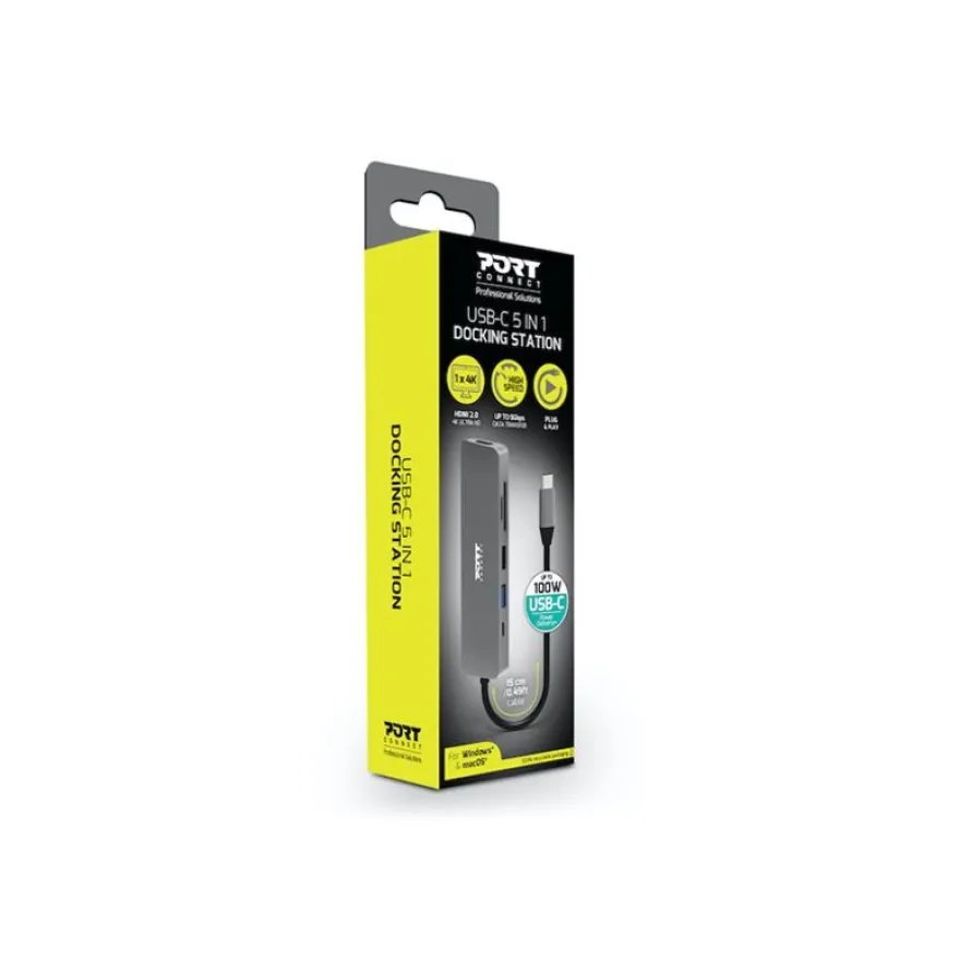PORT connect - Station d'accueil 5-en-1 - USB-C - HDMI