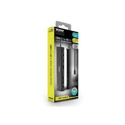 PORT connect Professional Docking USB-C 1 X 4K ++ TRAVEL - Station d'accueil - USB-C 3.1 Gen 2 - DP, 2 x HDMI - 1GbE