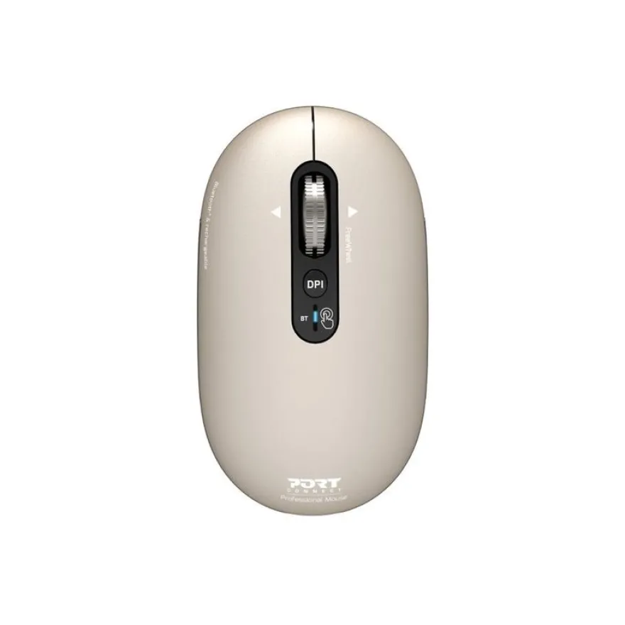 PORT Connect PURE COLOR - Souris sans fil - rechargeable - 5 boutons - pearl