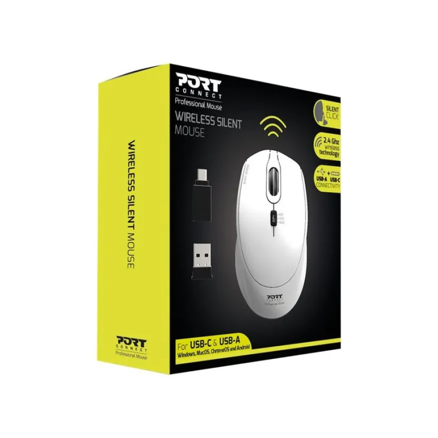 PORT DESIGNS - Souris sans fil - silencieuse - blanc