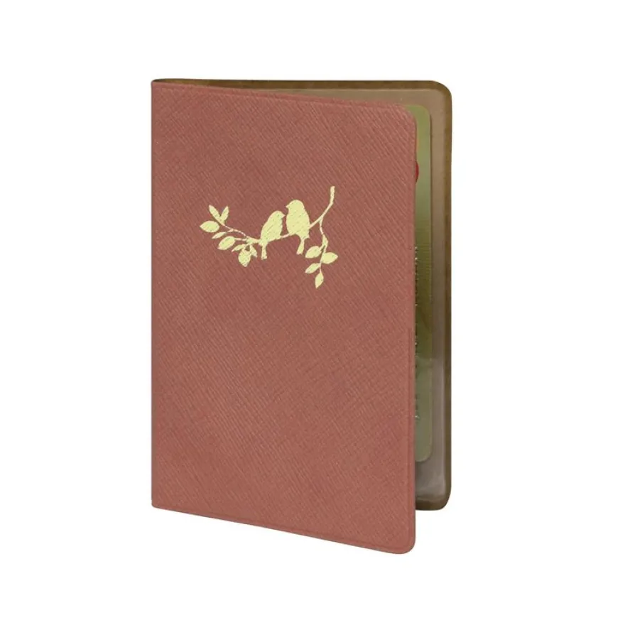 Porte-cartes Elise - 7 x 10 cm - Terracotta Oiseaux - Exacompta