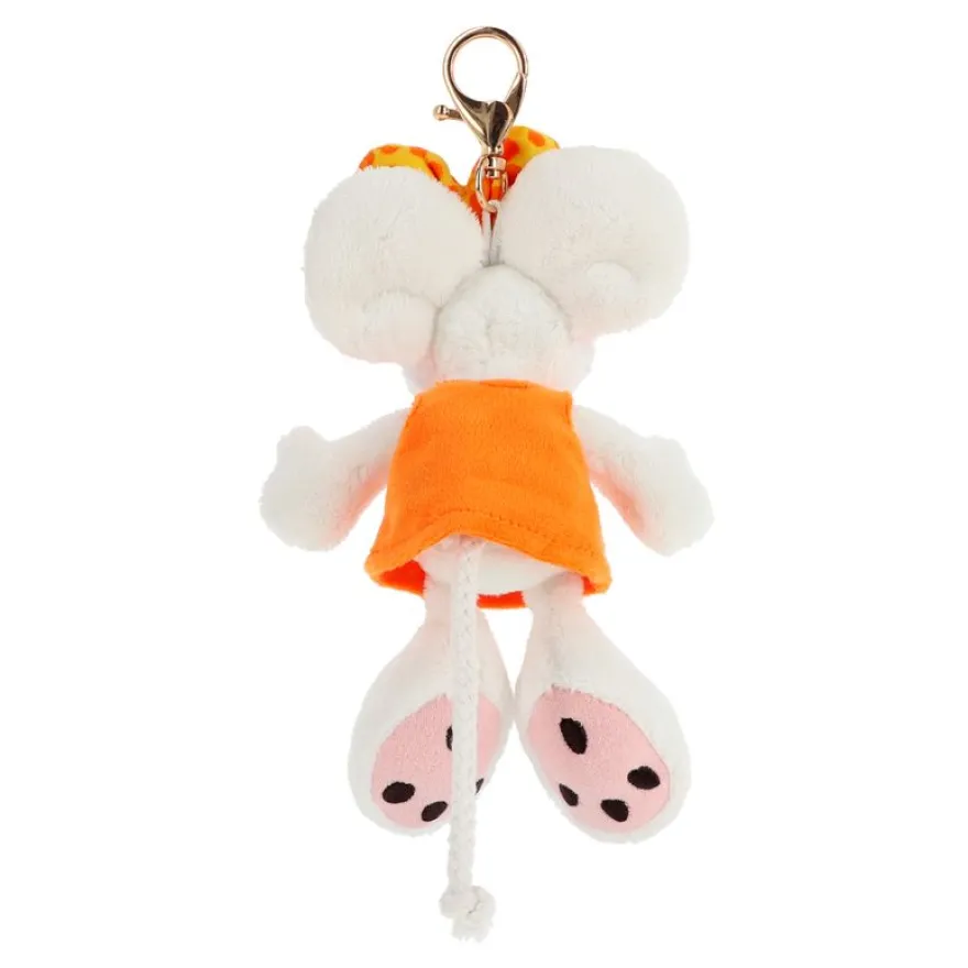 Porte-clés peluche Diddlina en robe orange 15cm