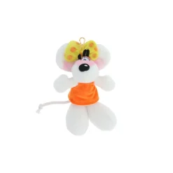 Porte-clés peluche Diddlina en robe orange 15cm
