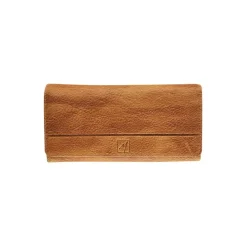Portefeuille avec bouton-pression Savannah - cognac - label M