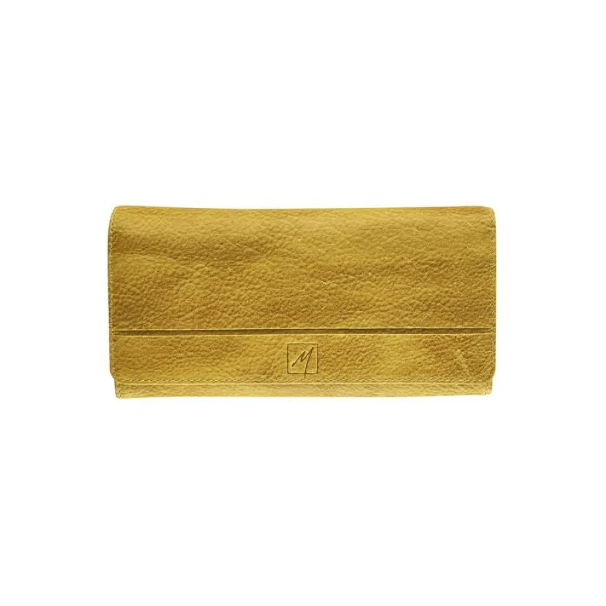 Portefeuille avec bouton-pression Savannah - ocre - label M