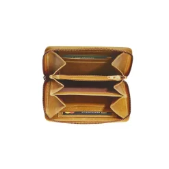 Porte-monnaie à fermeture éclair Savannah - petit format - cognac - label M