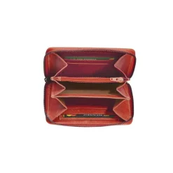 Porte-monnaie à fermeture éclair Savannah - petit format - rouge - label M