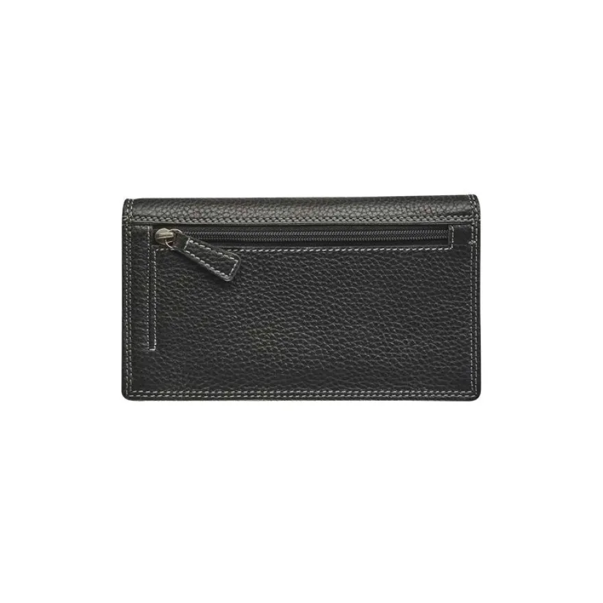 Porte-monnaie accordéon Dakota - noir - label M