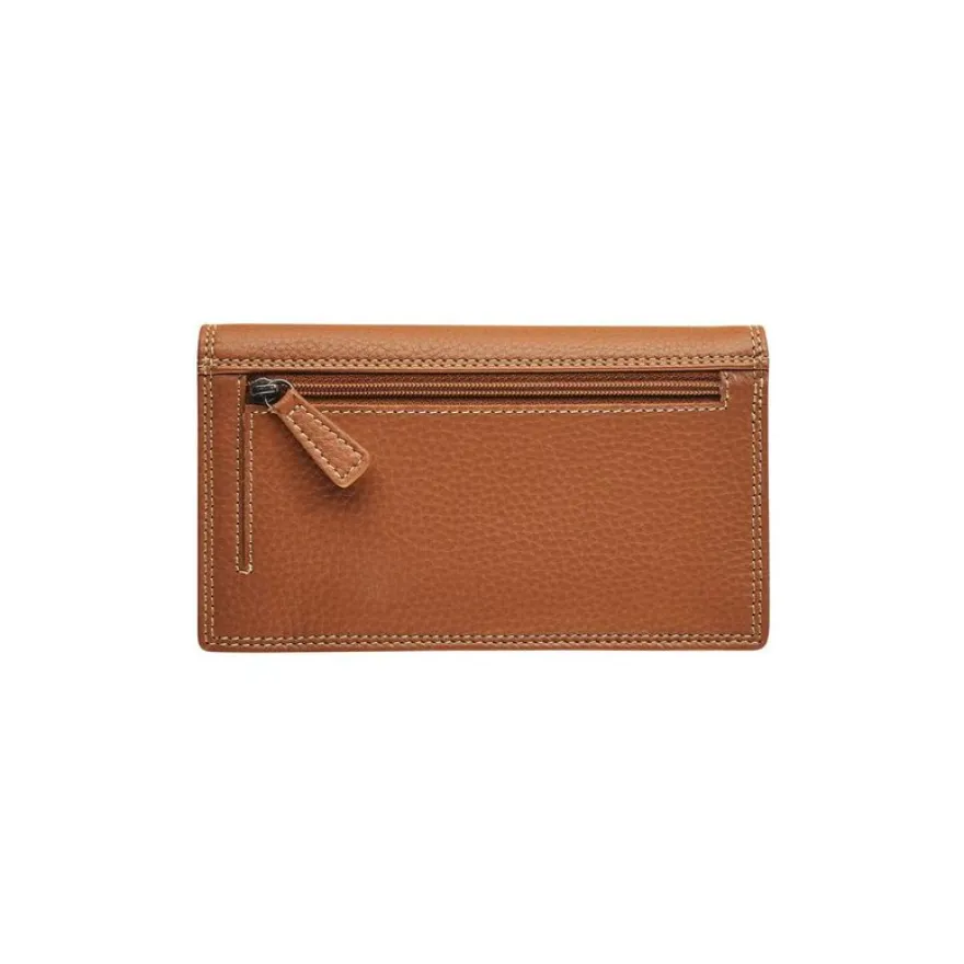 Porte-monnaie accordéon Dakota - cognac - label M