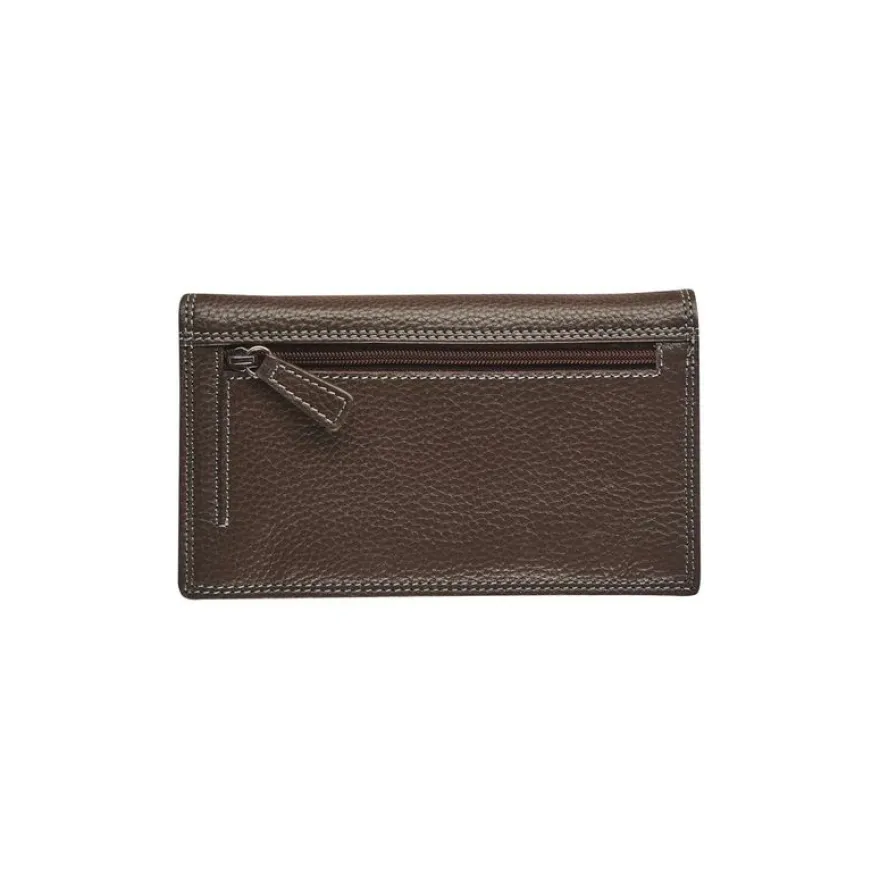 Porte-monnaie accordéon Dakota - brun - label M