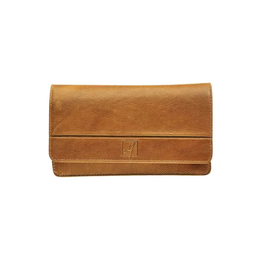 Porte-monnaie accordéon Savannah - cognac - label M