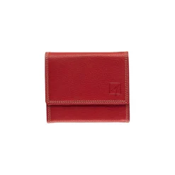 Porte-monnaie compact Dakota - rouge - label M
