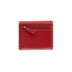 Porte-monnaie compact Dakota - rouge - label M