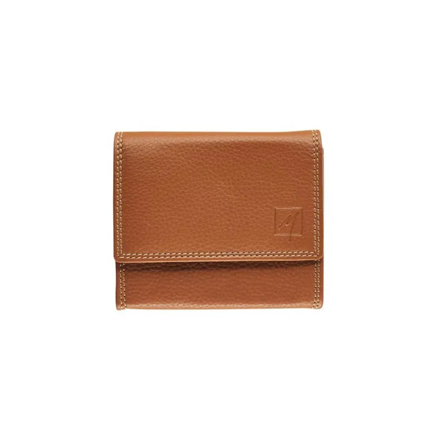 Porte-monnaie compact Dakota - cognac - label M