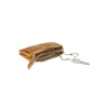 Porte-monnaie double cuir avec pochette cartes Savannah - cognac - label M